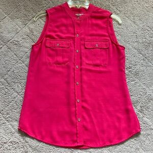 Banana Republic Button Down Blouse Preppy Old Money Quiet Luxury Capsule Size 8